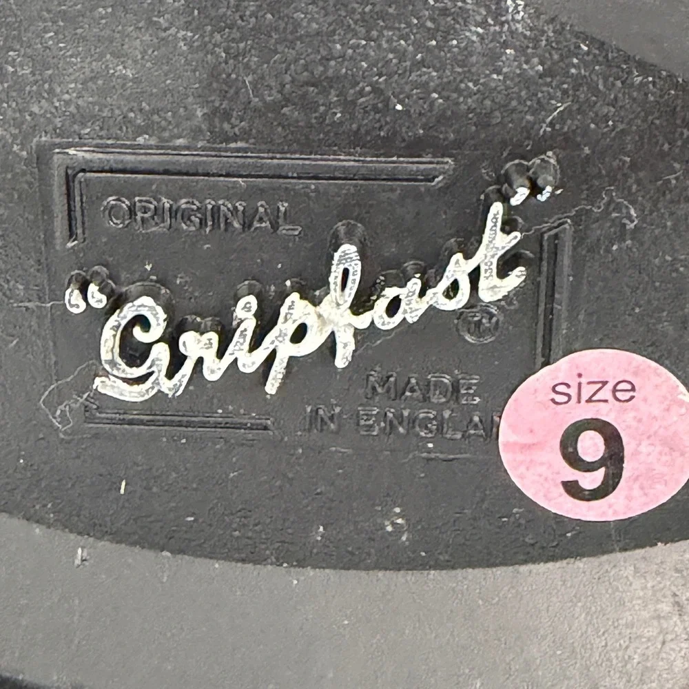 Gripfast Original England Black Leather Pull On Industrial Punk Mens US 10 UK‎ 9